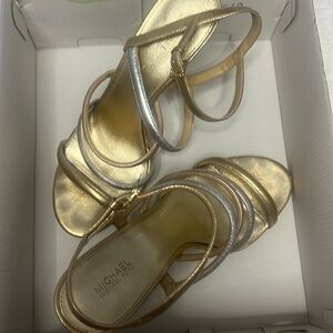 Michael Kors multi metallic sandels